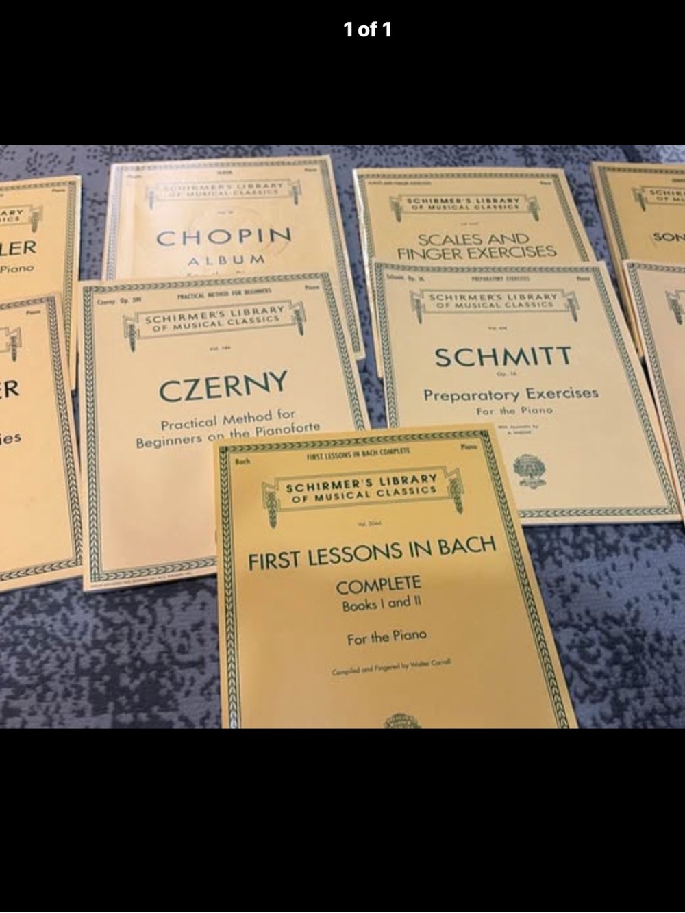 Schirmer's Library Piano Method Books - Yellow Covers